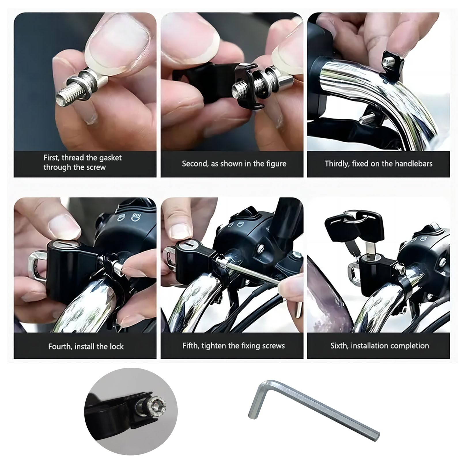 2X Motorcycle Helmet Security Lock Replacement Anti-Theft Fixed